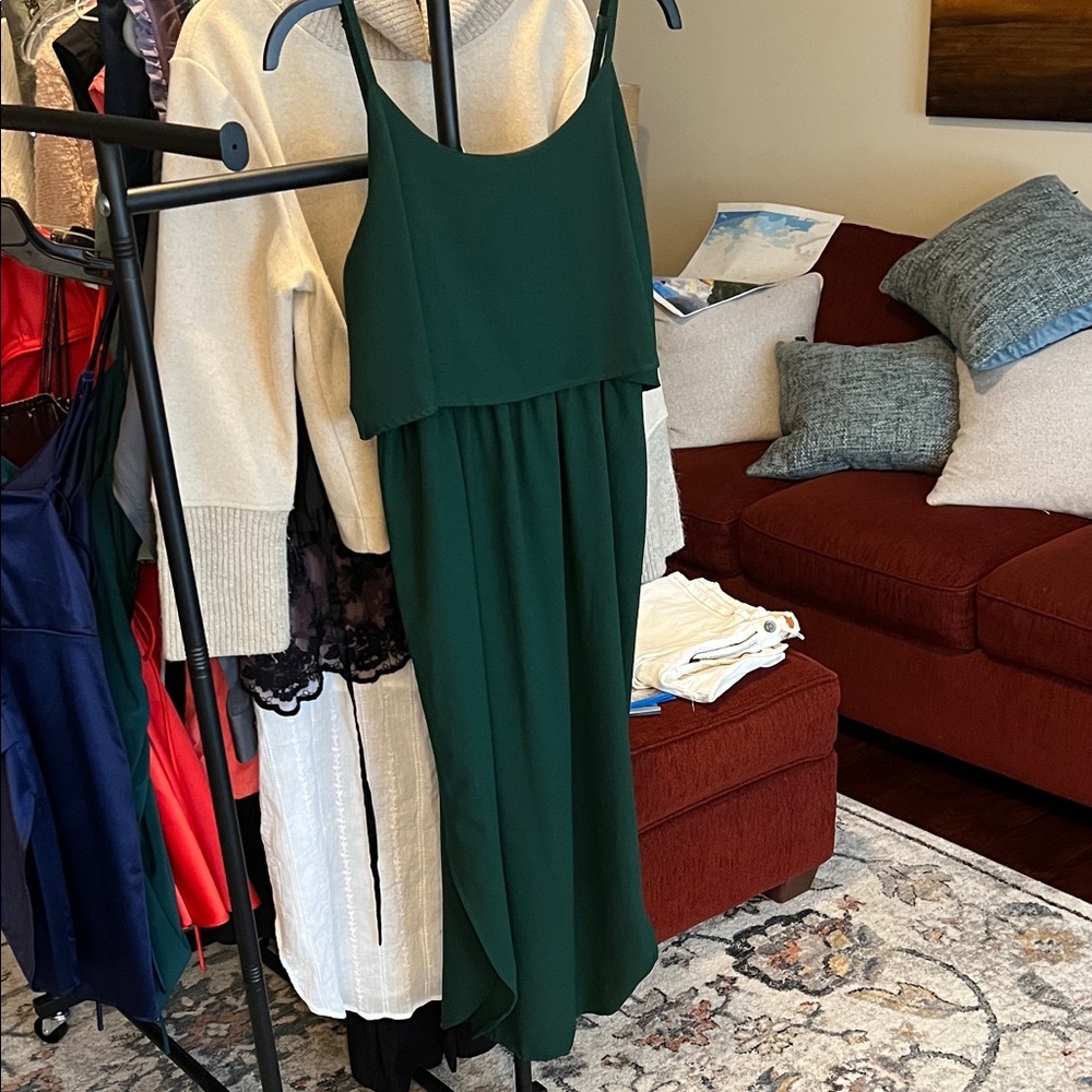 Chic Forest Green Maxi Dress